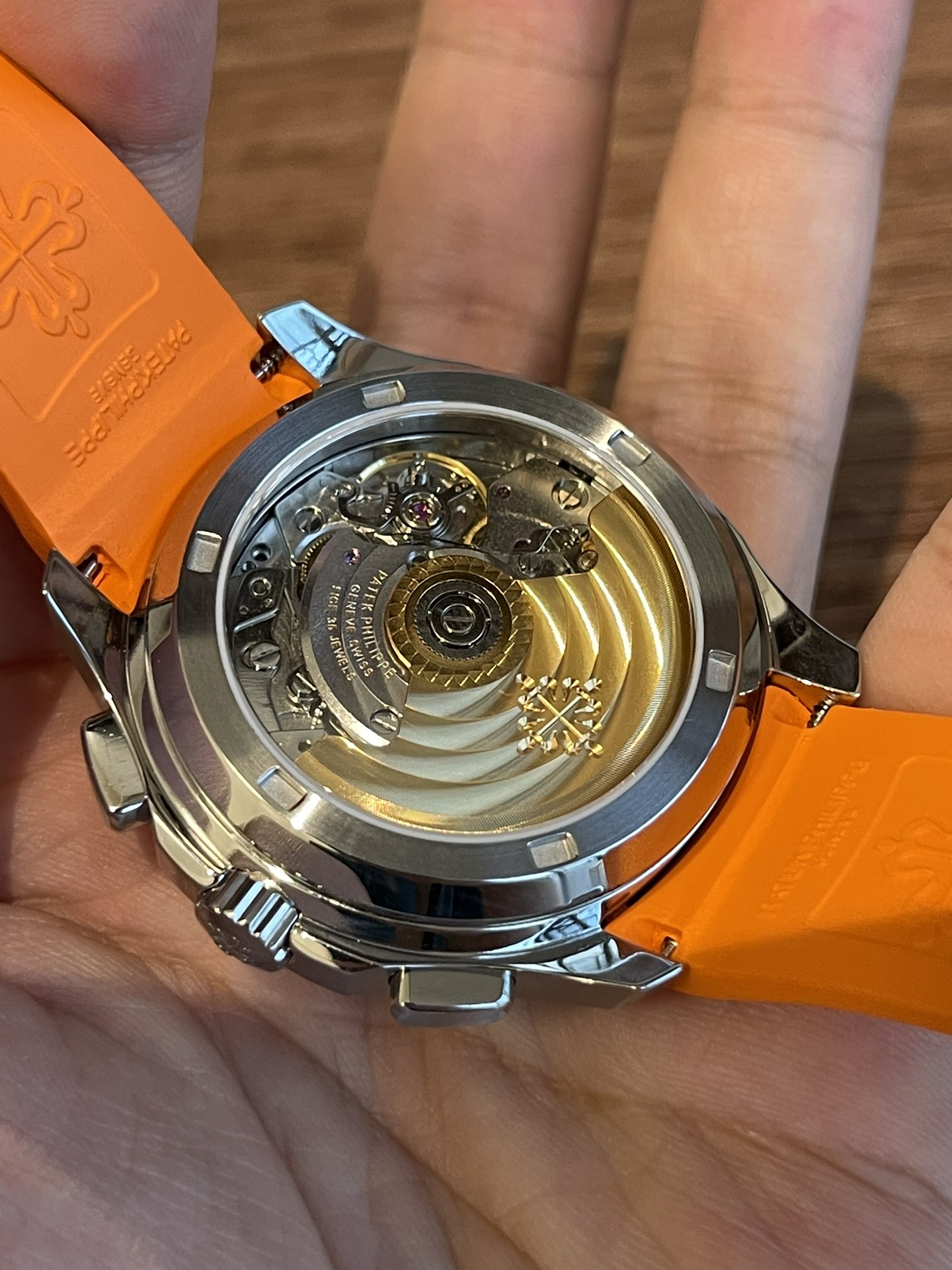 Patek Philippe Aquanaut Series 5968A-001, Brown Dial Dial, 42.2mm size.