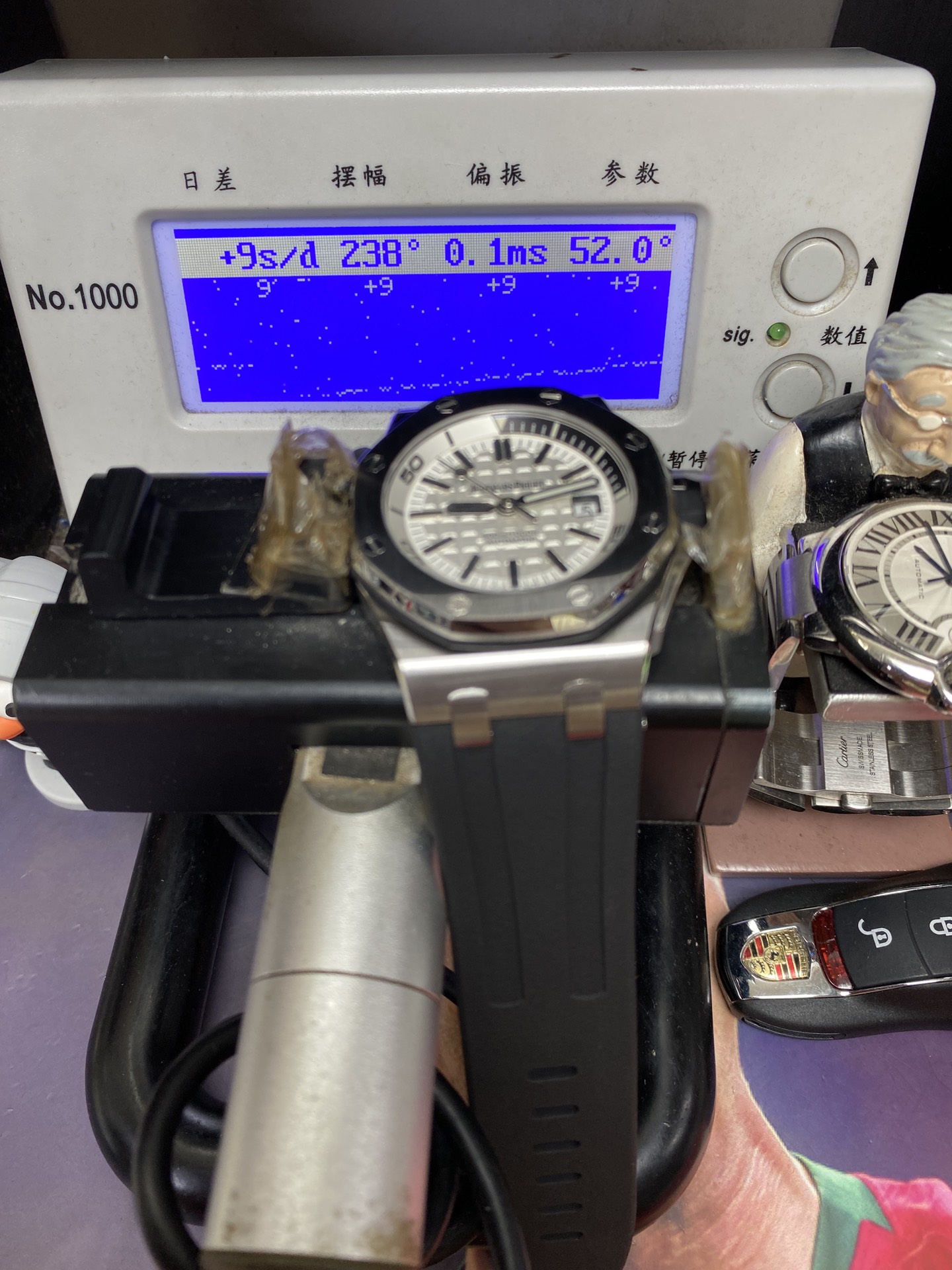 Audemars Piguet Royal Oak Offshore Series 15710ST.OO.A002CA.02, White Dial Rubber Strap, 42mm Size.