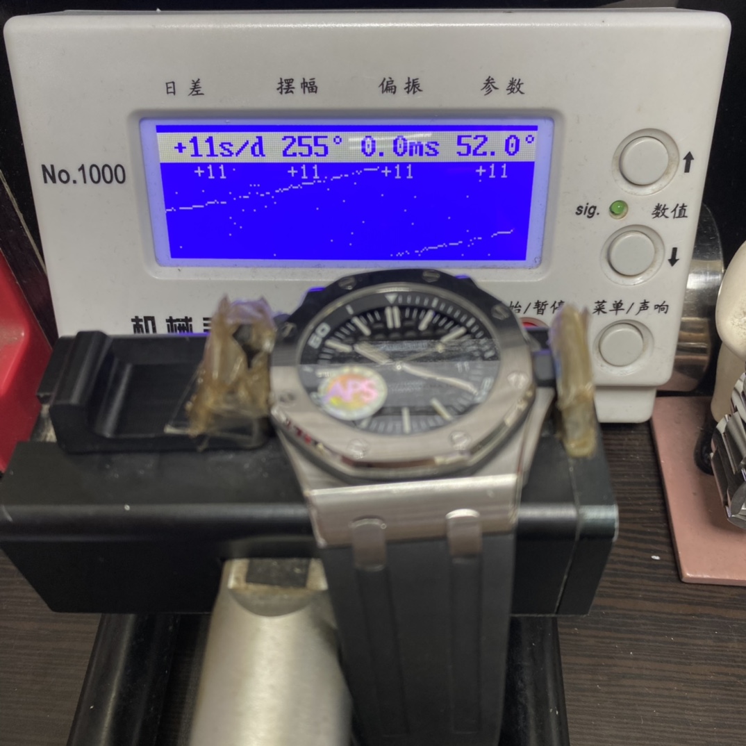 Audemars Piguet Royal Oak Offshore Series 15710ST.OO.A002CA.01, Black Transparent Caseback, 42mm Size.