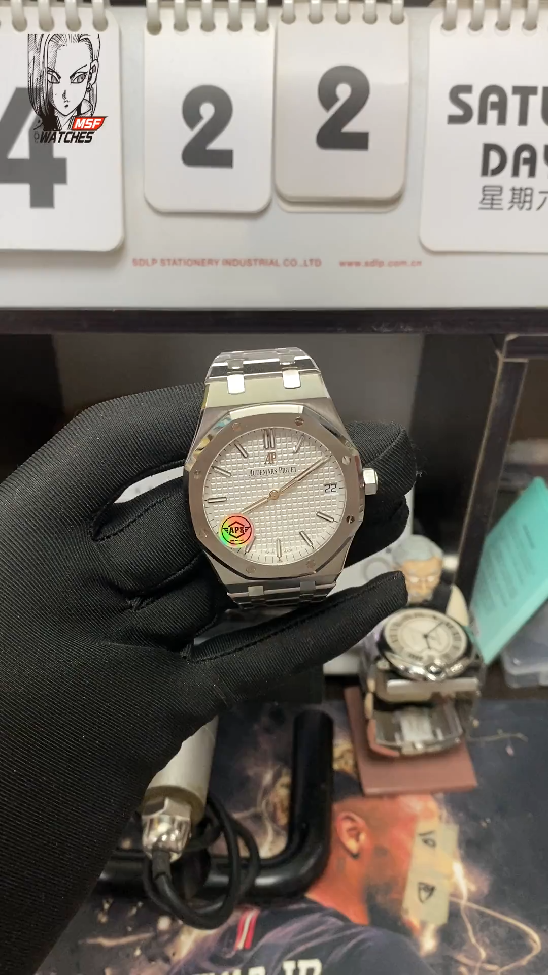 Audemars Piguet Royal Oak Offshore Series15500ST.OO.1220ST.04, White Dial Steel Bracelet, 41mm Size.