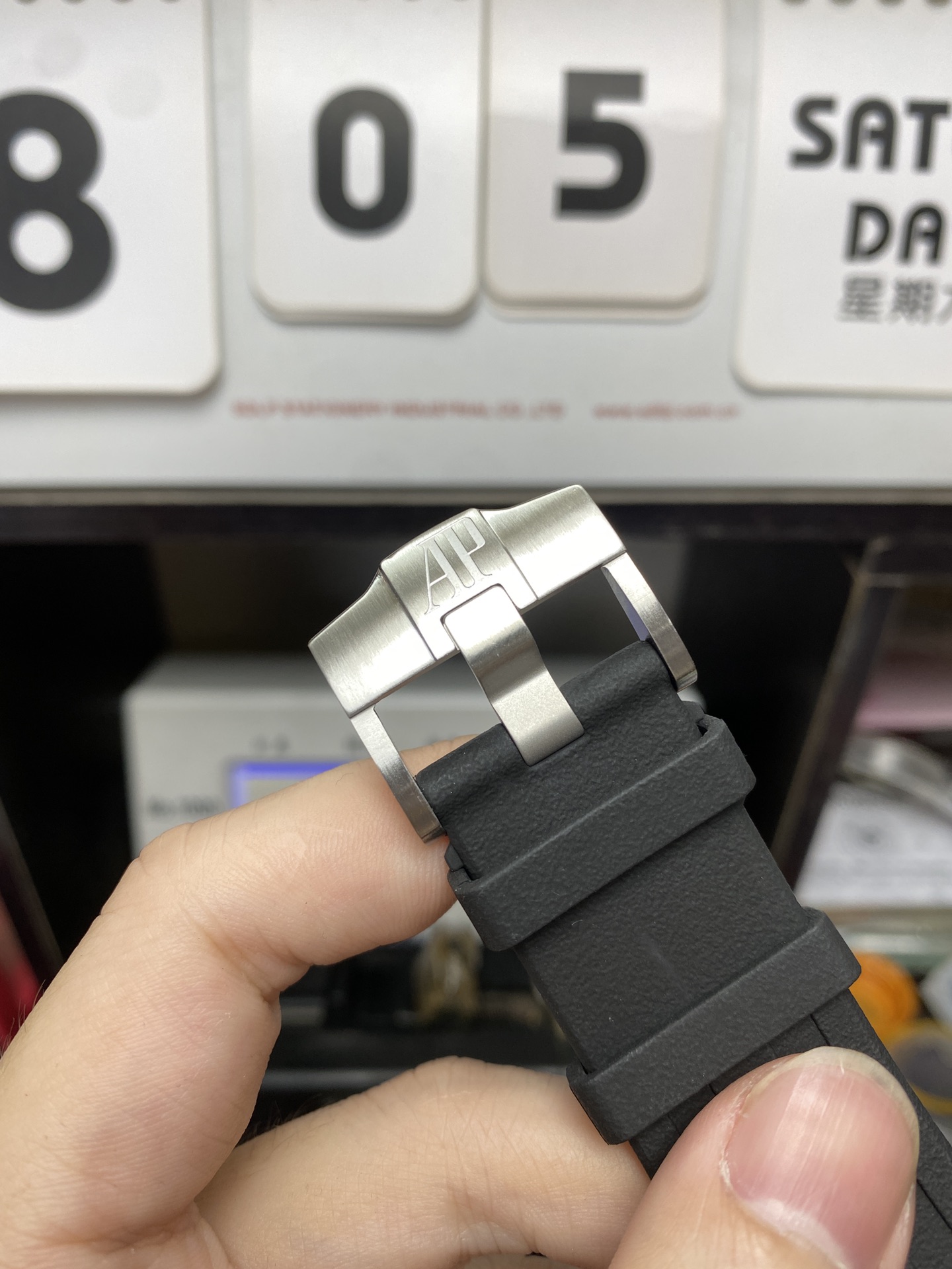 Audemars Piguet Royal Oak Offshore Series 15710ST.OO.A002CA.02, White Dial Rubber Strap, 42mm Size.