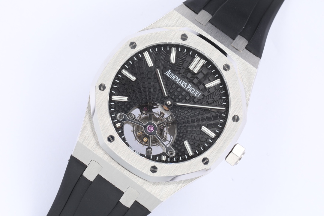 Audemars Piguet Royal Oak Offshore Series 26522CE.OO.1225CE.01, Black Case Black Dial Tourbillon Watch, 41mm Size.