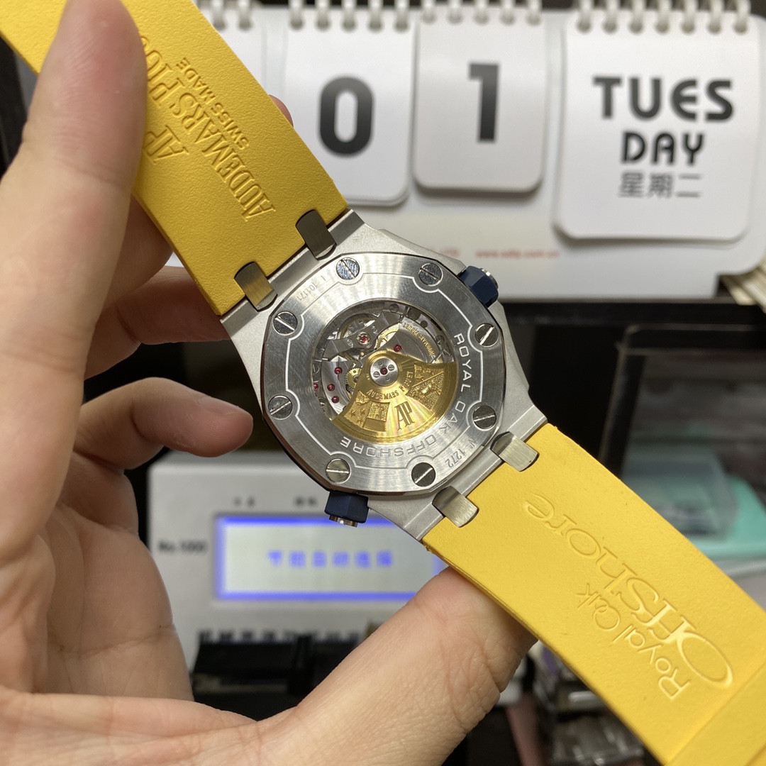 Audemars Piguet Royal Oak Offshore Series 15710ST.OO.A051CA.01, Yellow Dial, 42mm Size.