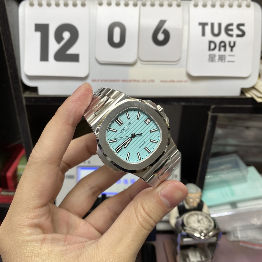 Patek Philippe Nautilus series 57111A-018, Tiffany Blue Dial, 40mm Size.