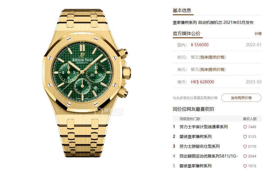 Audemars Piguet Royal Oak Offshore Series 26331BA.OO.1220BA.02, Gold Case Green Dial Stainless Steel Bracelet, 41mm Size.