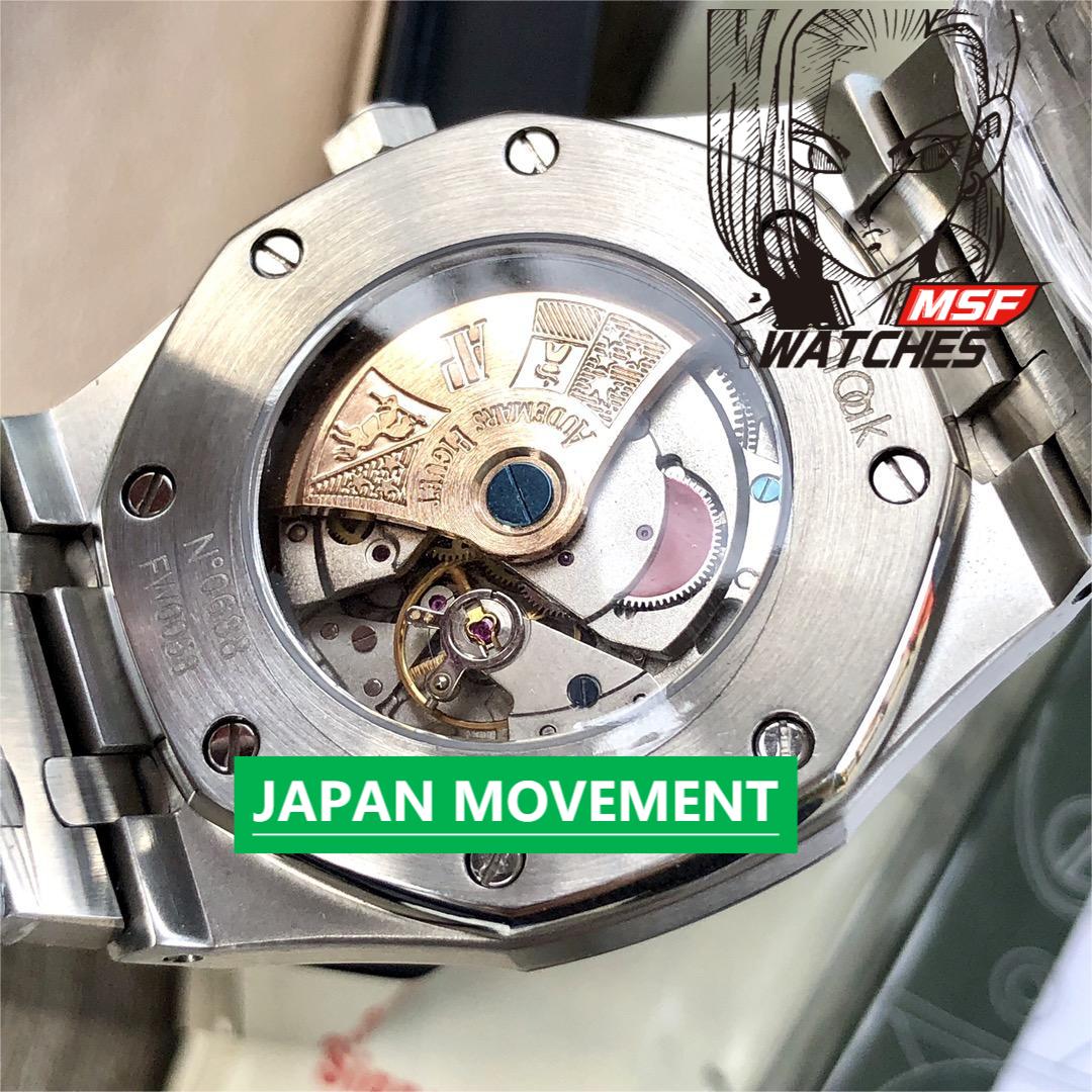 Audemars Piguet Royal Oak Series 15400ST, ICE Blue Dial, diamond brezel, 41mm size.