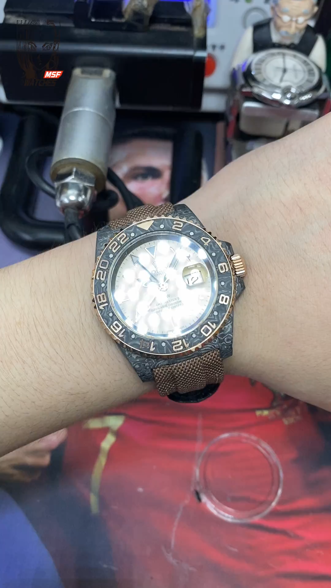 Rolex GMT-MASTER Ⅱ DIW modify diw modify Desert Eagle carbon fiber shell 3186 movement