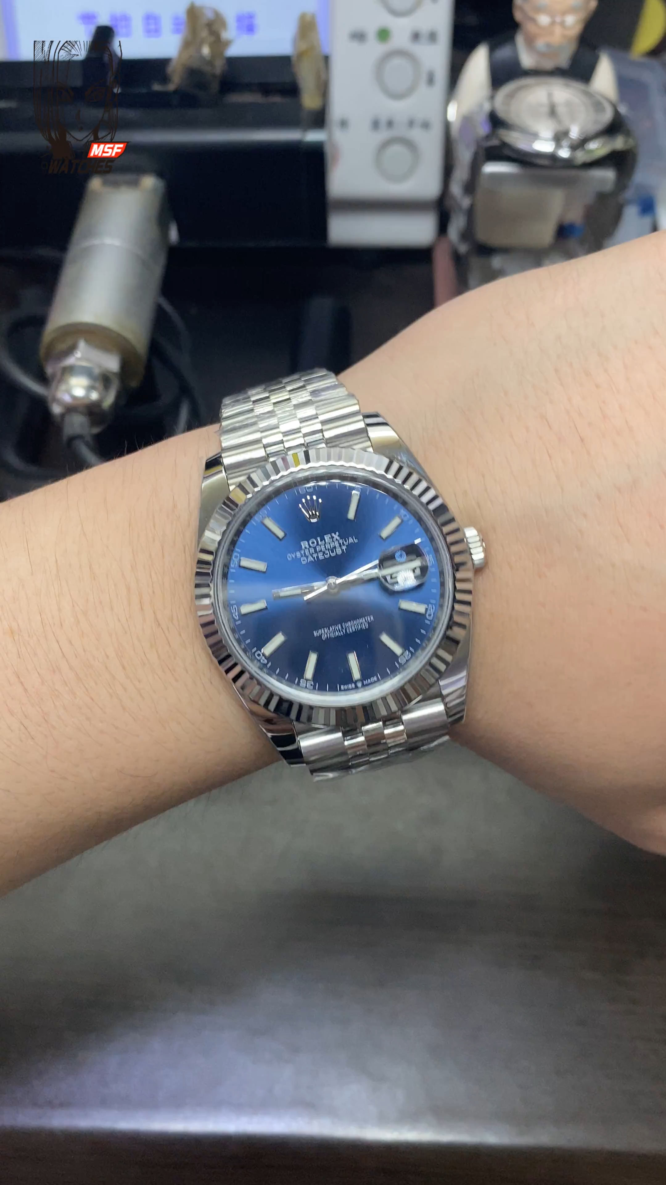 Rolex Datejust Series m126334-0002, Classic Blue Dial Fluted Bezel, 41mm Size.