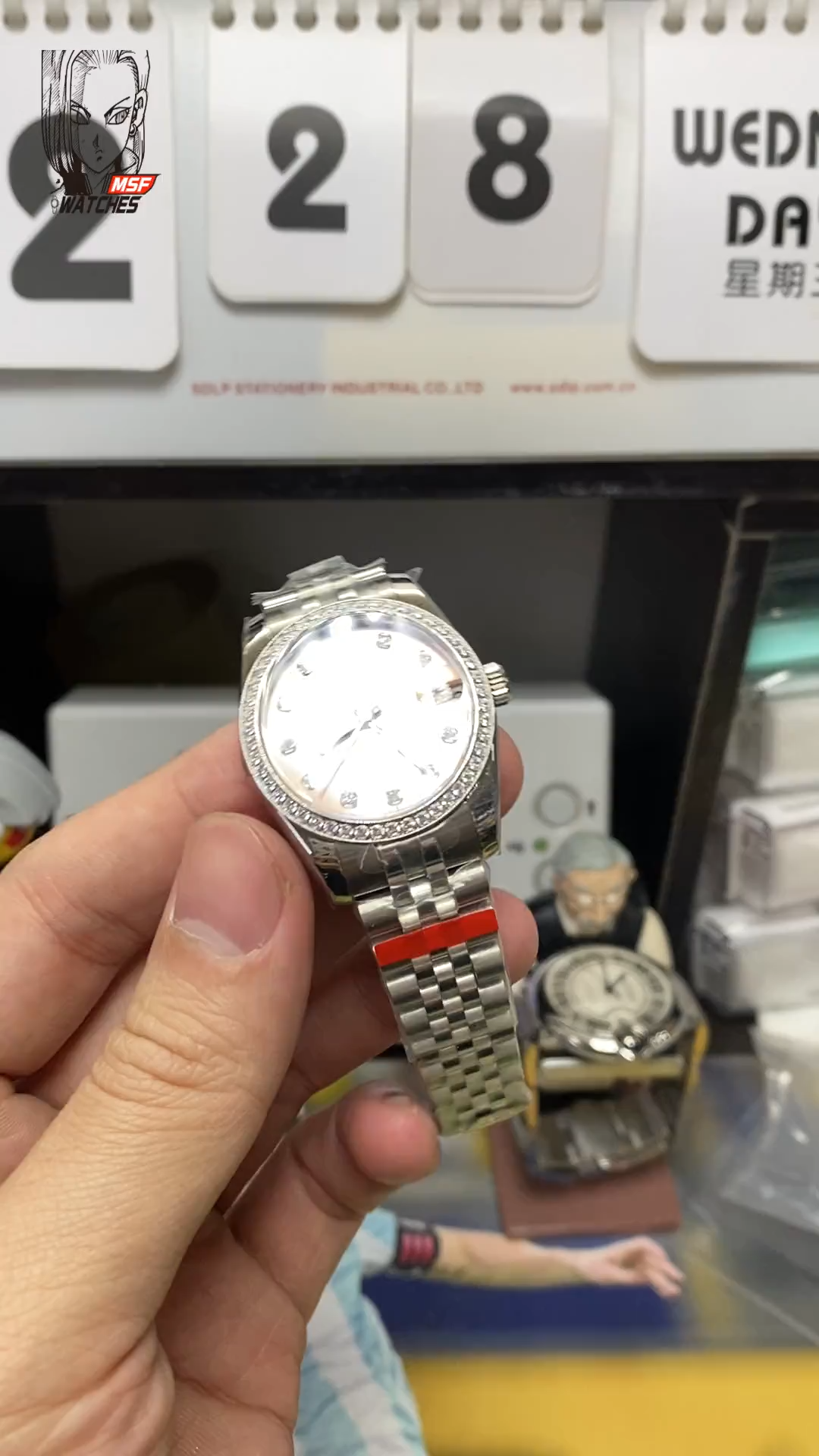 Rolex Datejust series m278384rbr-0036, Pink Dial with Diamond Bezel, 31mm size, Jubilee stainless steel bracelet.