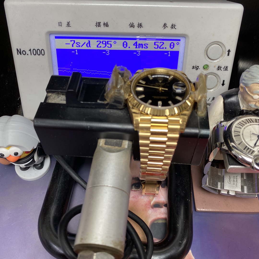 Rolex Day-Date Series m228238-0067, Ice Sugar Diamond Black Dial All-Gold Design, 40mm Size.