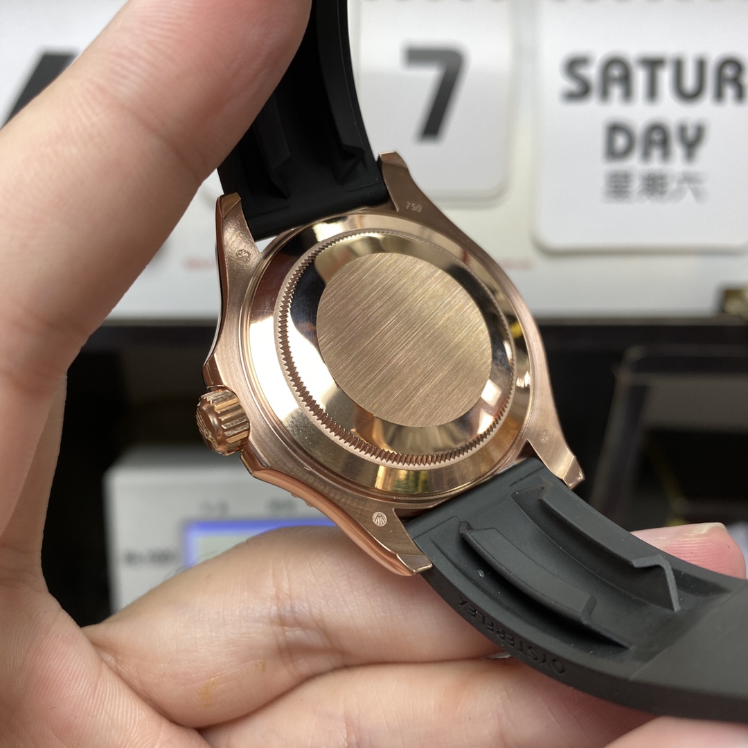 Rolex Yacht-Master Series m126655-0002, Rose Gold Yacht, 40mm size.