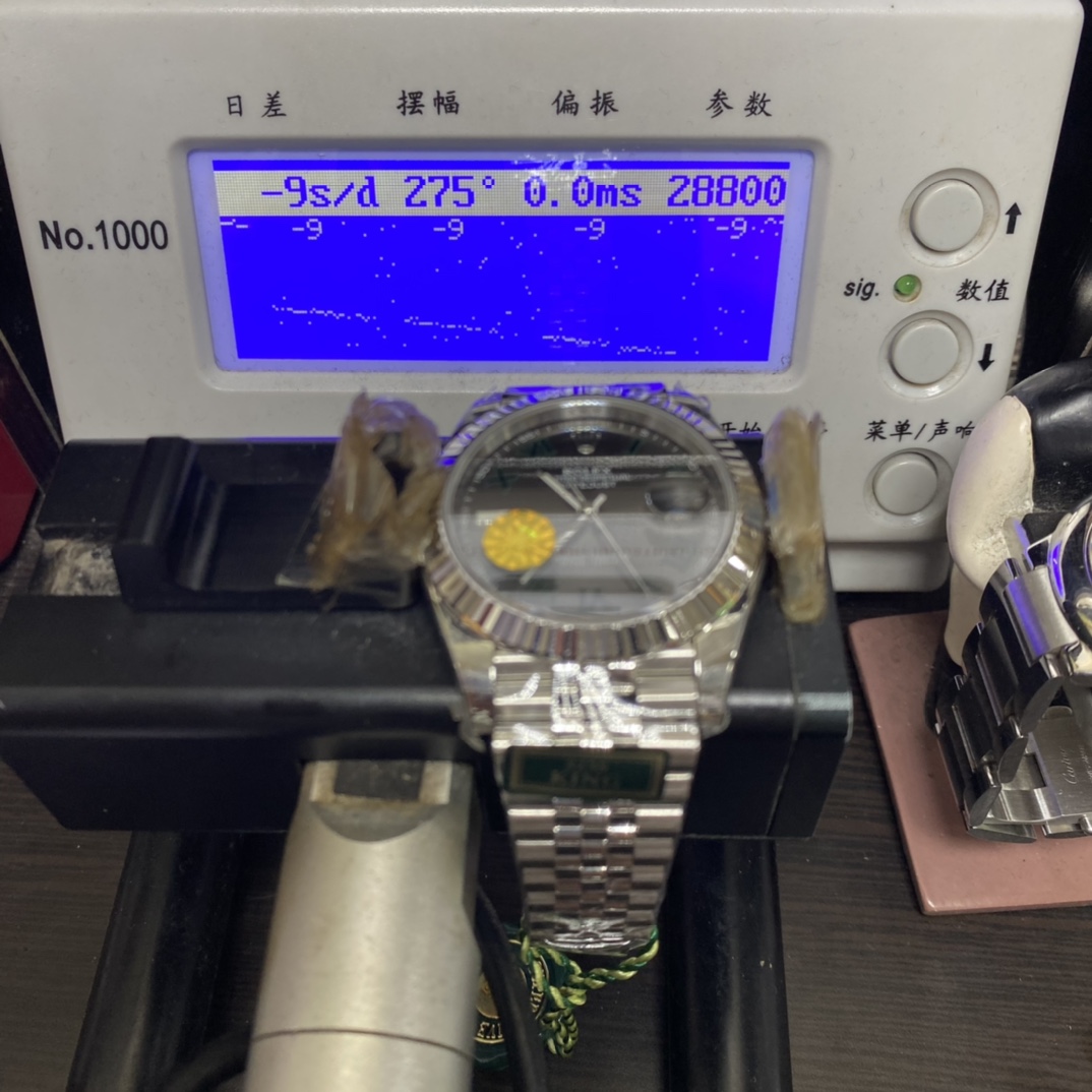 Rolex Datejust Series m126334-0022, Grey Dial with Green Roman Numerals Five-Link Stainless Steel Bracele, 41mm Size.