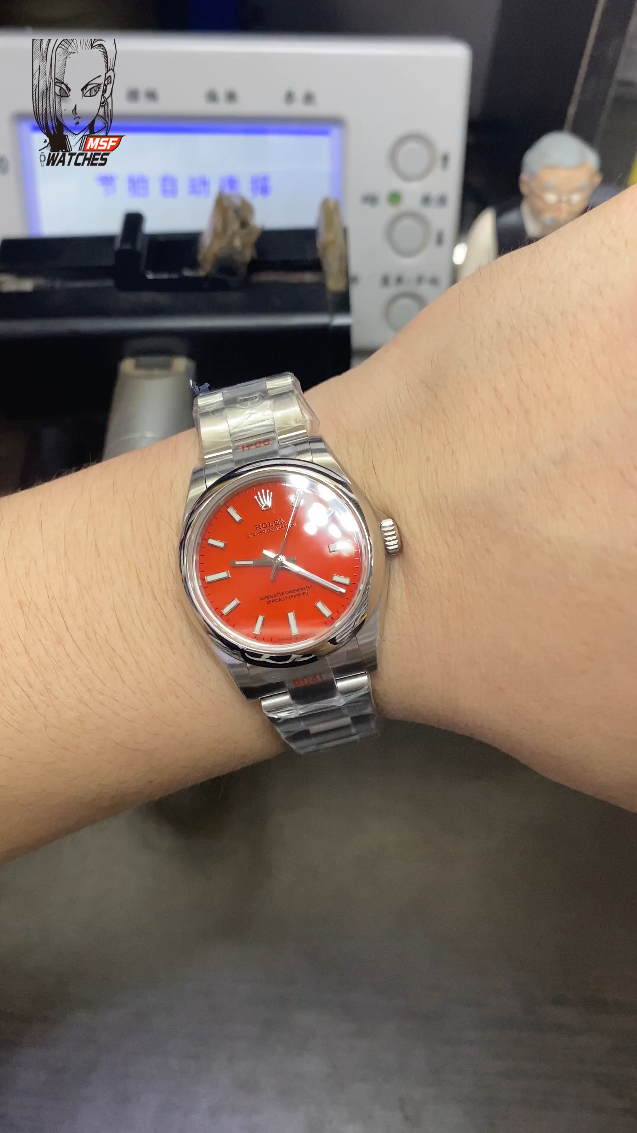 Rolex Oyster Perpetual Series m277200-0008, Red Dial, 31mm Size.