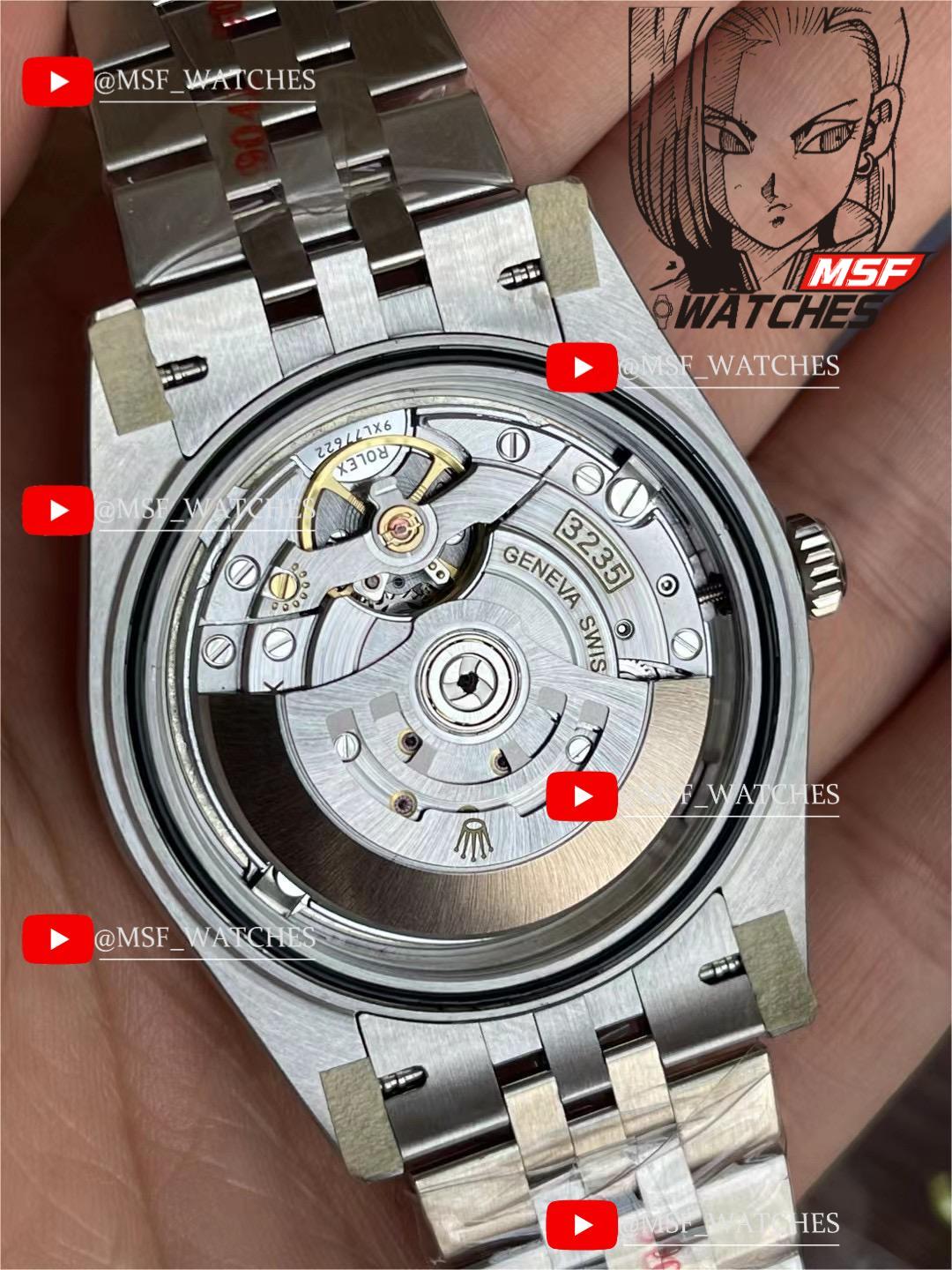 Rolex Datejust series m126234-0045, Green Roman Numerals on a Green Dial, 36mm size.