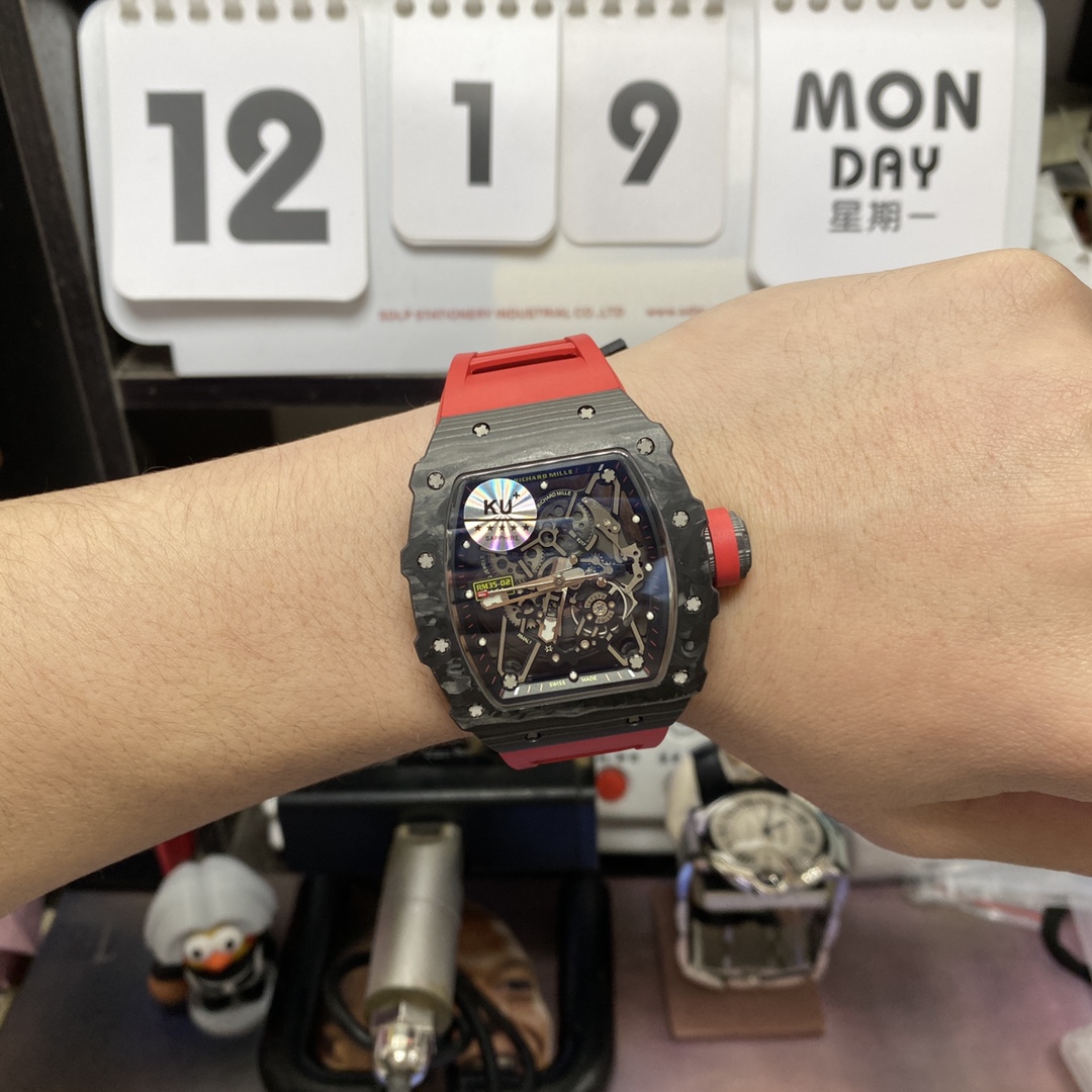 Richard Mille Men's Collection series RM 35-02, Carbon Fiber Case.