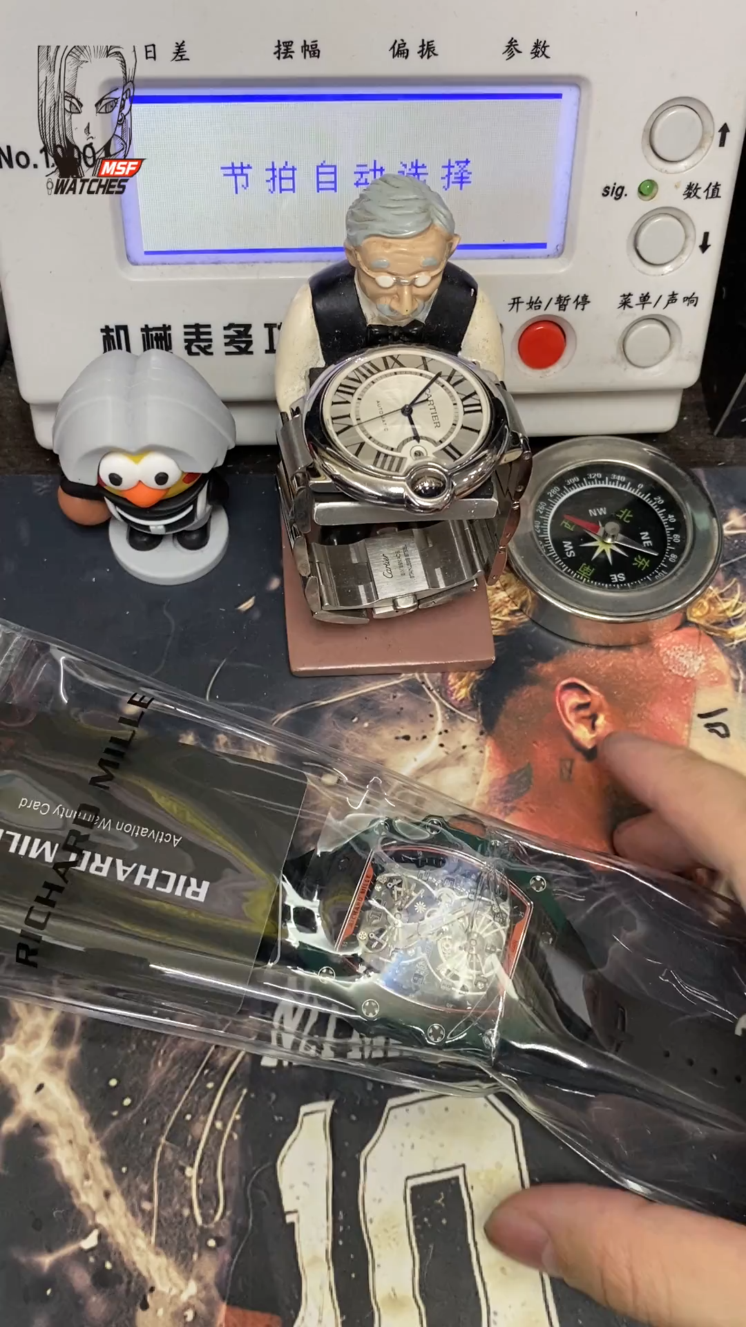 Richard Mille Men's Collection series RM21-02, Carbon Fiber Case, 42.68 x 50.12mm size.