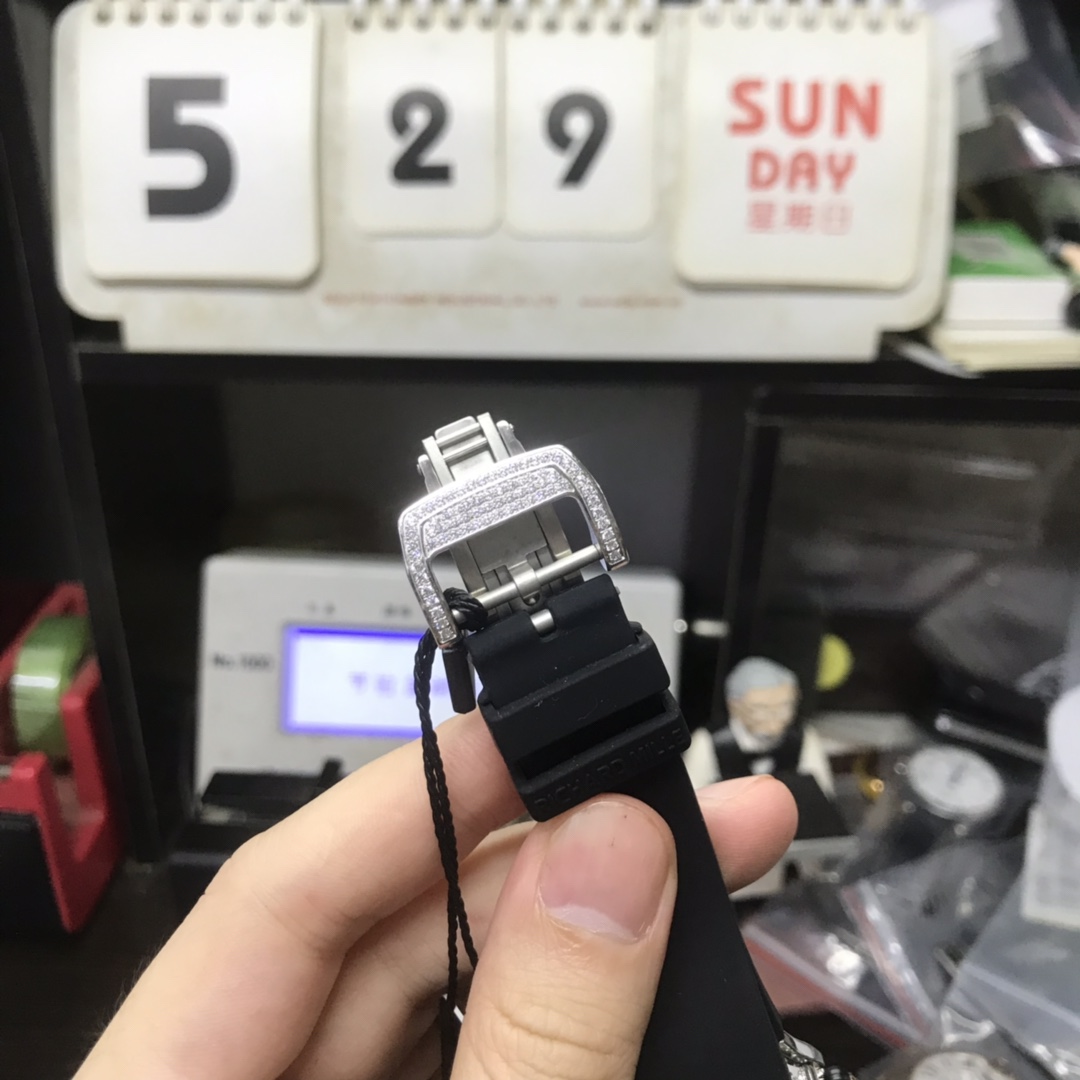 Richard Mille Women's Collection series RM07-01, Red Lips Silver Diamonds, 45.66 x 31.40mm size.