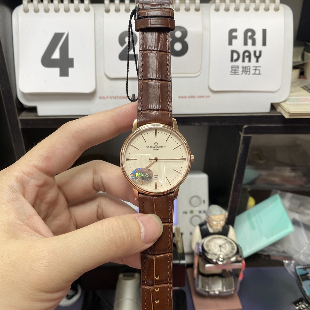 Vacheron Constantin Heritage Collection series 85180000R-9248, White Dial Rose Gold Case High Qiqiang Same Model, 40mm size.