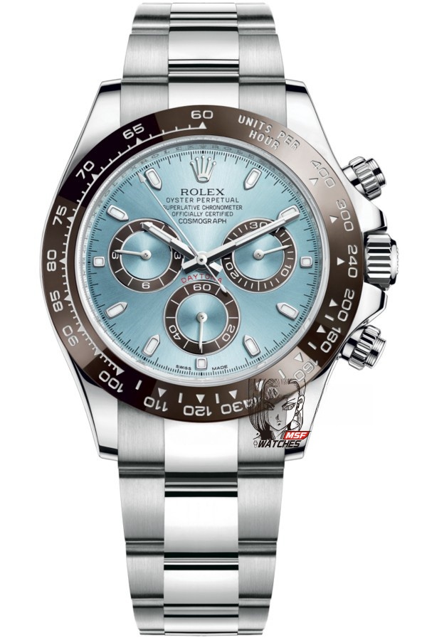 Rolex Cosmograph Daytona M116506-0001, Ice Blue Dial, 40mm size.