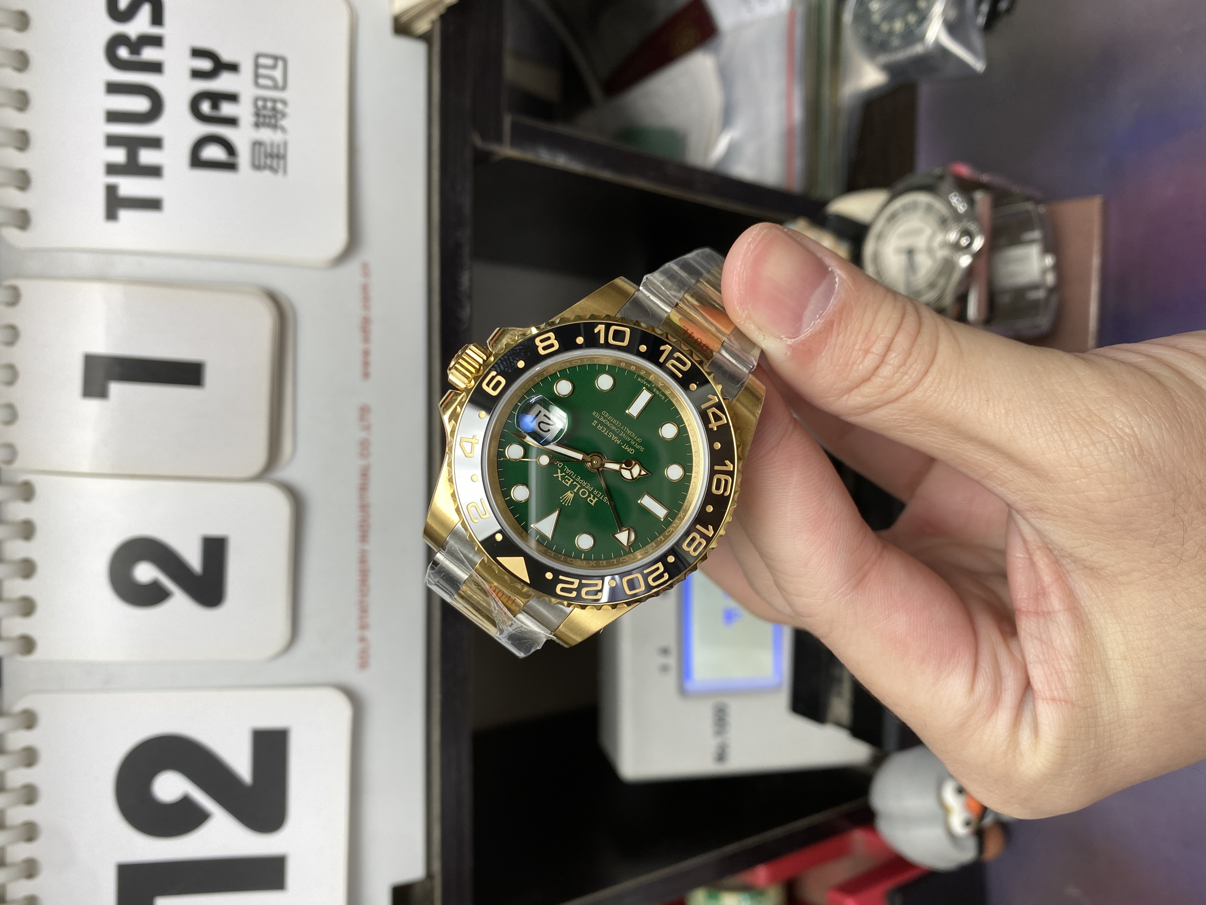 Rolex GMT-Master II Series Watch model 116718-LN-78208 Green Dial 40mm